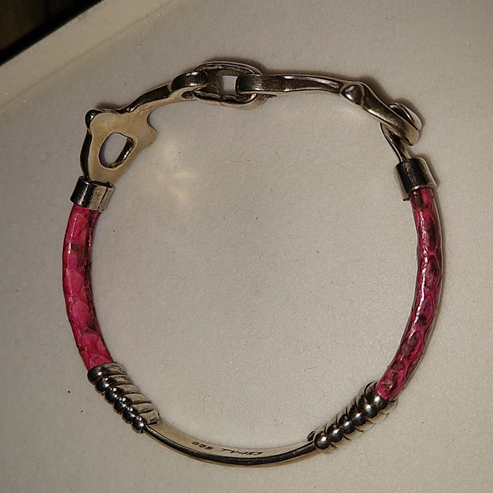 Vintage Native American Pink Python Equestrian Br… - image 4